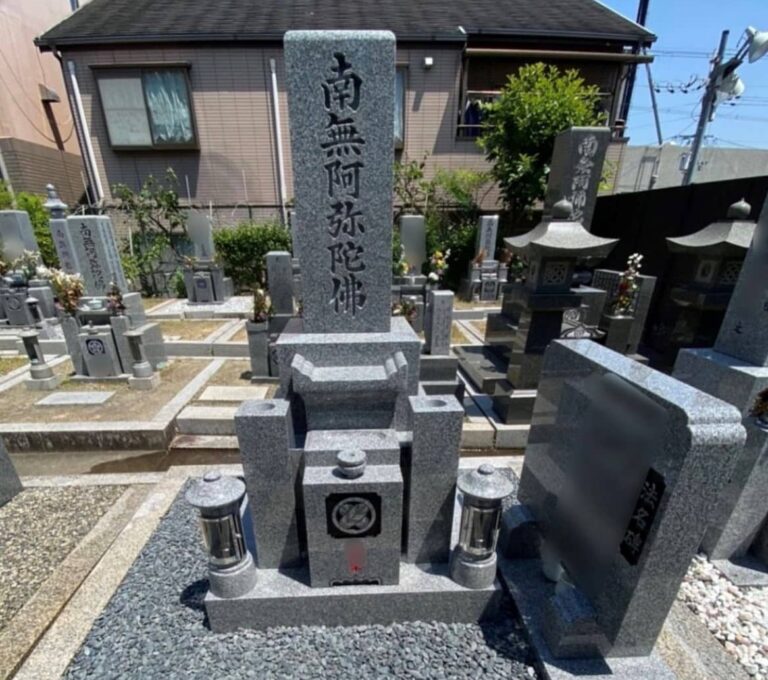 羽曳野市の建墓施工事例｜浄念寺・大島石（2022年9月） 施工後