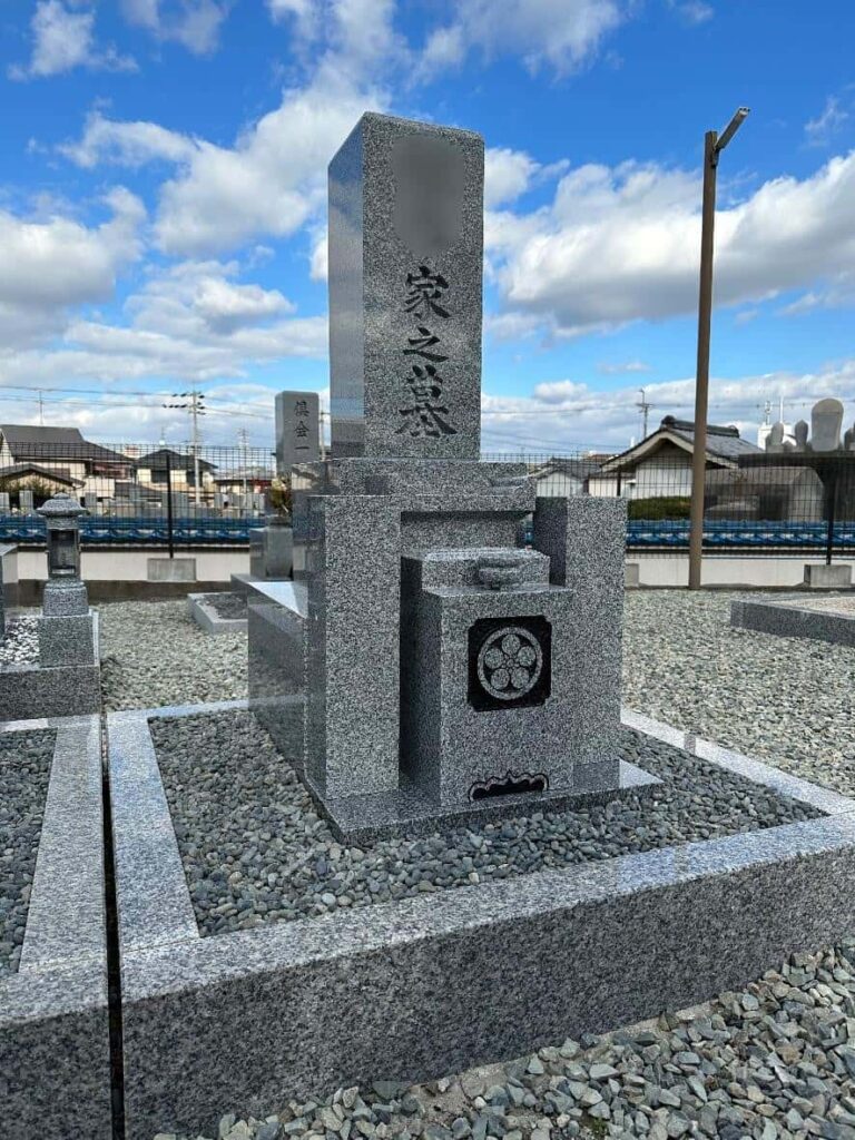 羽曳野市の建墓施工事例｜西川墓地・大島石（2023年6月） 施工後