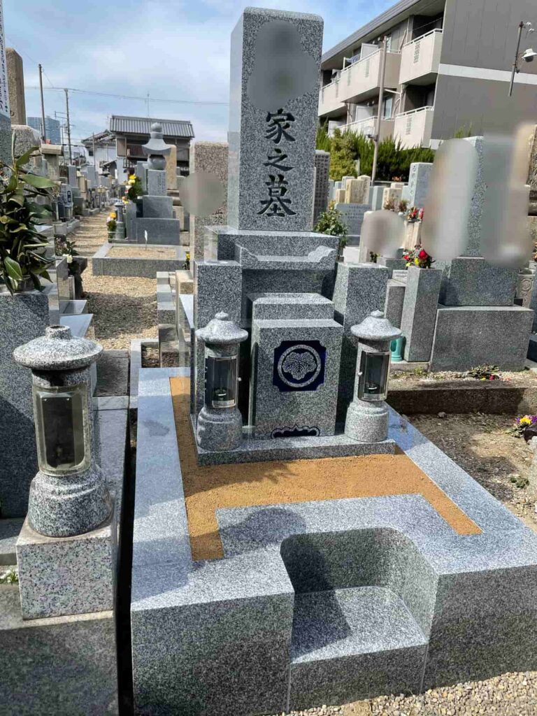 八尾市の建墓施工事例｜浄源寺・大島石（2024年5月） 施工後