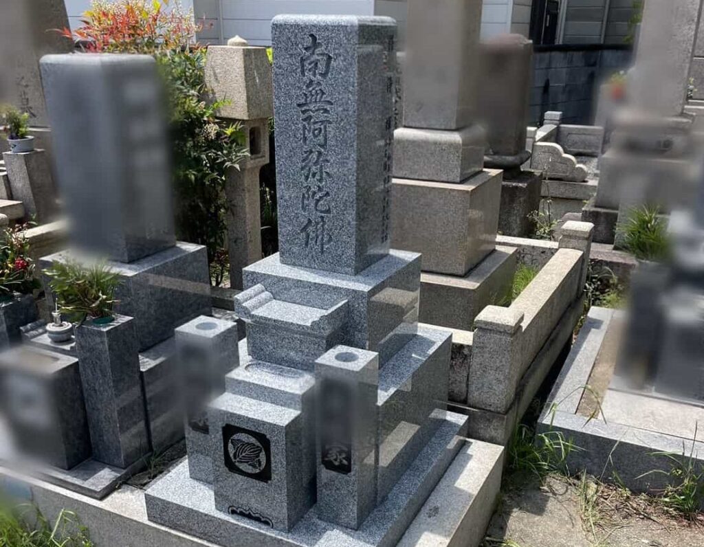 大阪市鶴見区の建墓施工事例｜中茶屋明神墓地・大島石（2024年6月） 施工後