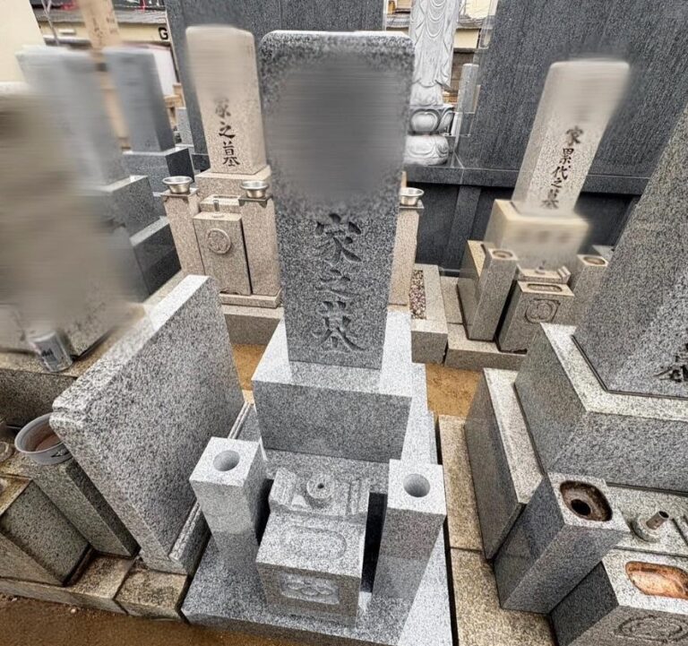 堺市の建墓施工事例｜光乗寺・大島石（2024年12月） 施工後