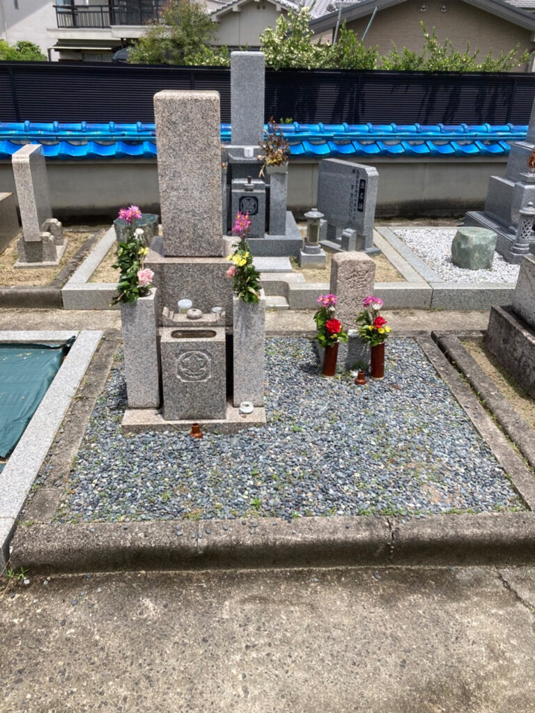 松原市の墓じまい施工事例｜大堀共同墓地（2025年6月） 施工前