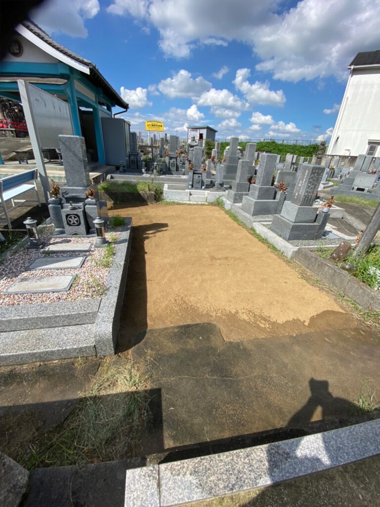 大阪狭山市の墓じまい施工事例｜狭山市池尻共同墓地（2025年6月） 施工後