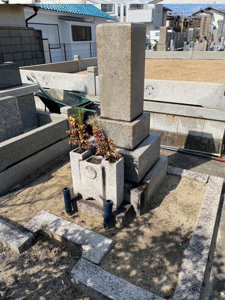 高石市の墓じまい施工事例｜高石霊園（2025年6月） 施工前