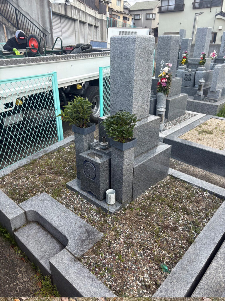 羽曳野山墓地墓じまい施工前写真