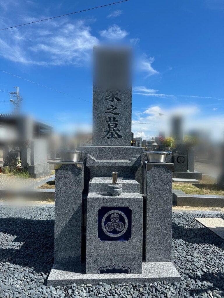 羽曳野市の建墓施工事例｜庵治石使用（2025年8月） 施工後