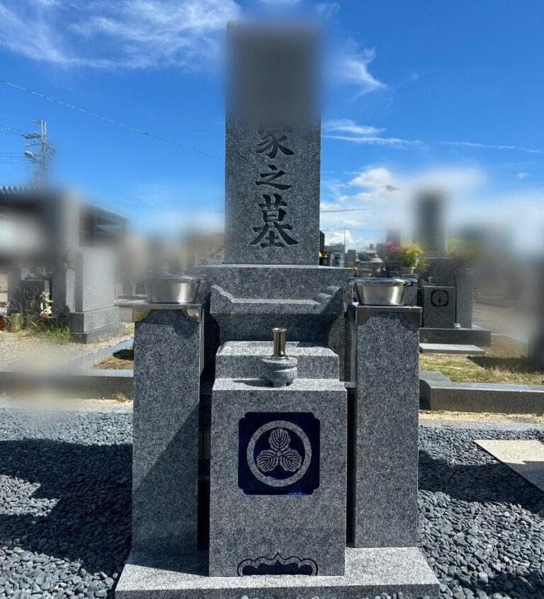 羽曳野市の建墓施工事例｜庵治石使用（2025年8月） 施工後