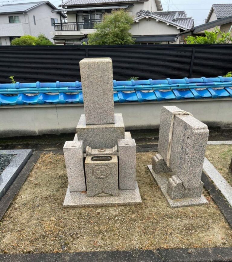 松原市の墓じまい施工事例｜一津屋霊園（2025年9月14日） 施工前