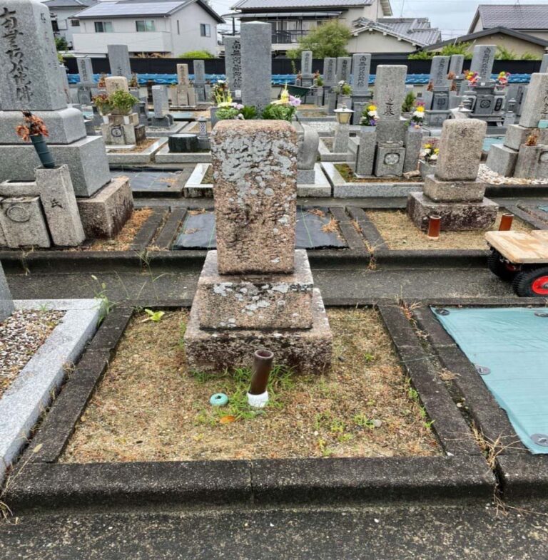 松原市の墓じまい施工事例｜一津屋霊園（2025年9月14日）-1 施工前