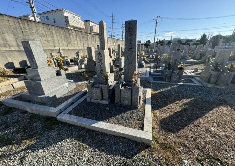 池田市の墓じまい施工事例｜立桃園墓地（2025年9月） 施工前