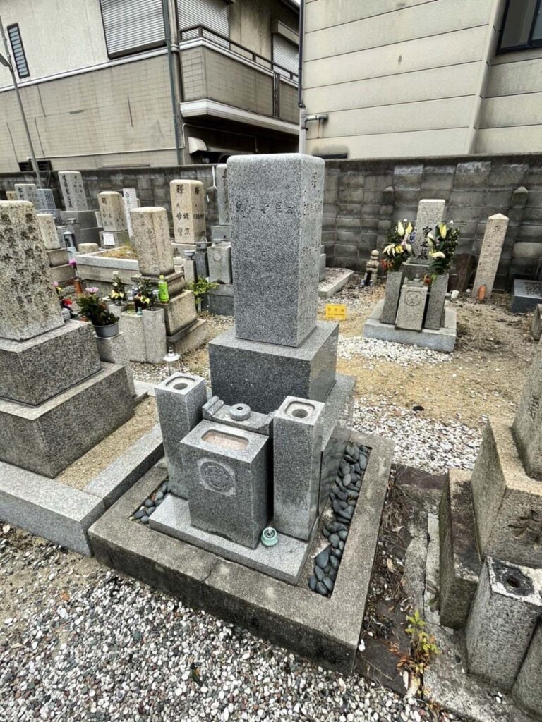 大阪市の墓じまい施工事例｜千躰霊園（2025年9月） 施工前