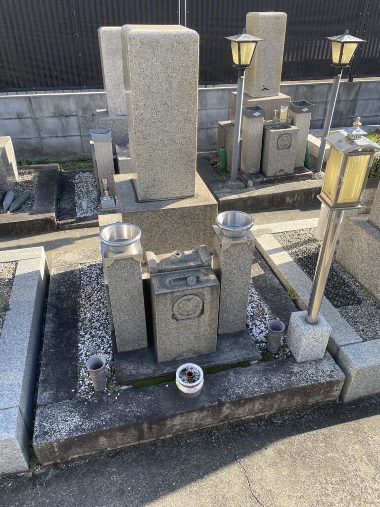 八尾市の墓じまい施工事例｜老原墓地（2025年9月） 施工前