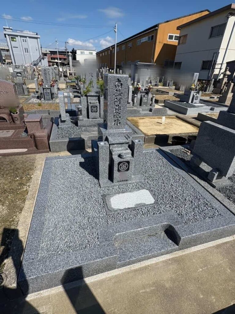松原市の建墓施工事例｜新規建立（2025年10月11日） 施工後