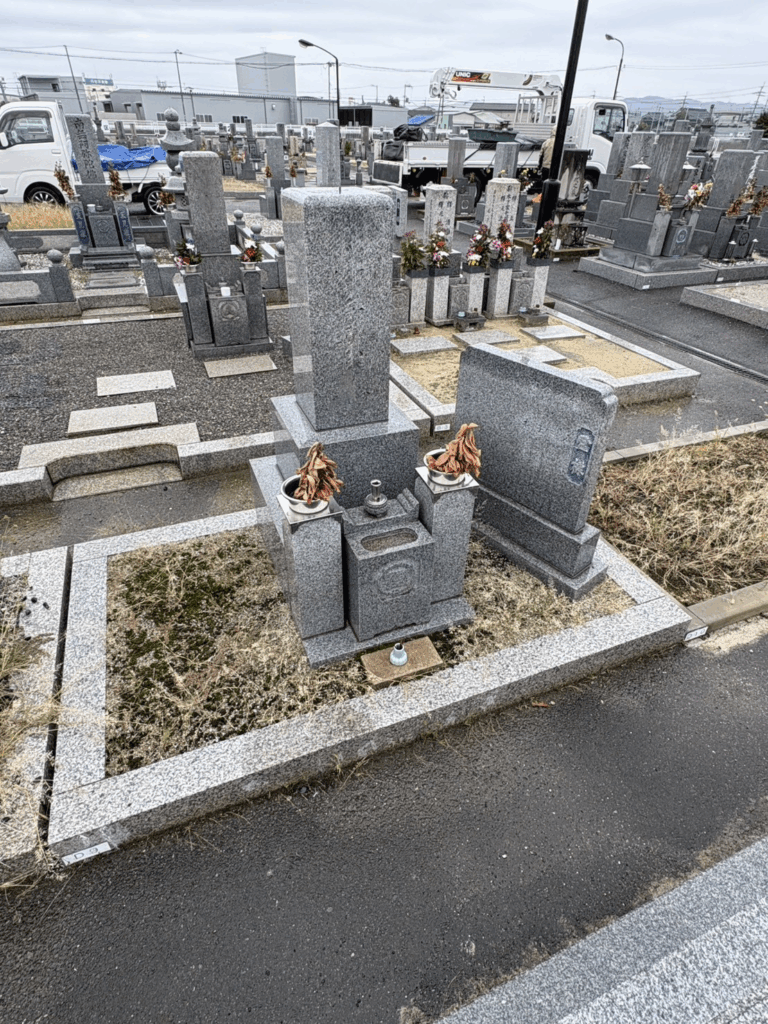 羽曳野市の墓じまい施工事例｜野霊園（2025年11月） 施工前