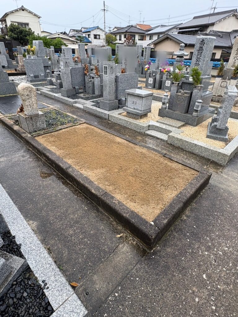 松原市の墓じまい施工事例｜一津屋霊園（2026年1月） 施工後