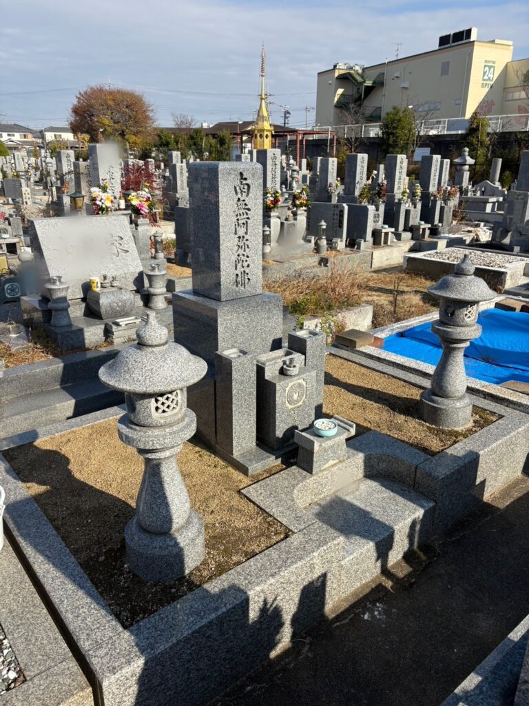 羽曳野市の墓じまい施工事例｜向野御苑（2026年1月） 施工前