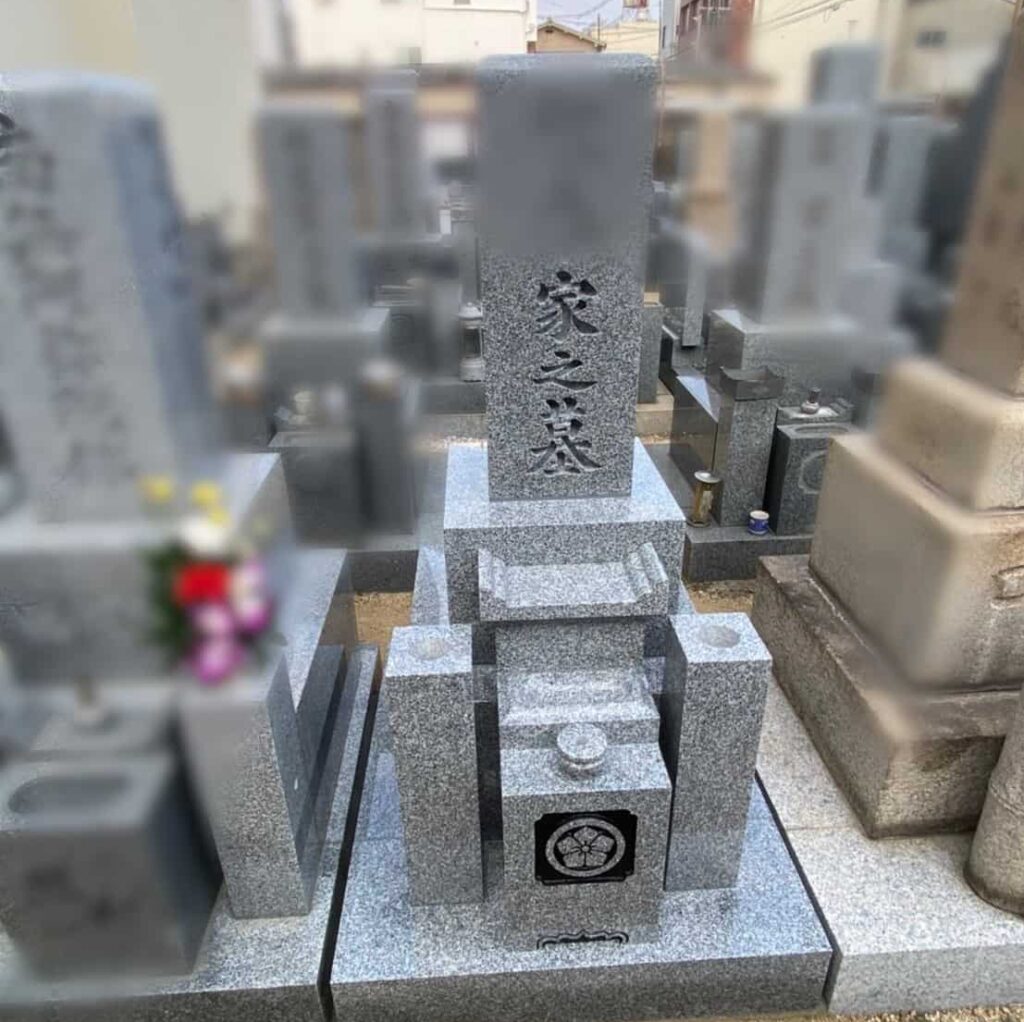堺市の建墓施工事例｜寺院墓地・大島石（2026年2月） 施工後
