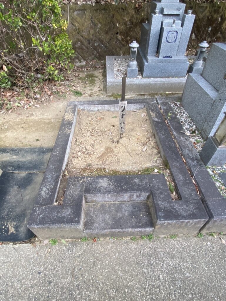 河内長野市の墓じまい施工事例｜河内長野中央霊園（2026年3月） 施工前