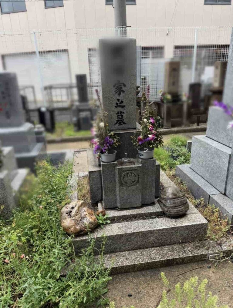 大阪市西成区の墓じまい施工事例｜木津今宮墓地（2026年6月） 施工前