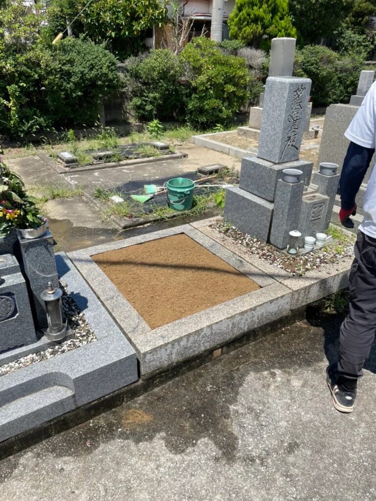 八尾市の墓じまい施工事例｜田井中墓地（2025年7月） 施工後