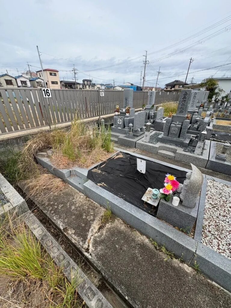 羽曳野市の墓じまい施工事例｜小土墓地（2026年9月） 施工前