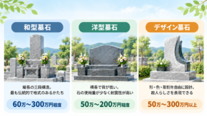 お墓の種類と値段相場