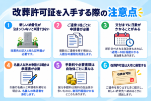 改葬許可証を入手する際の注意点