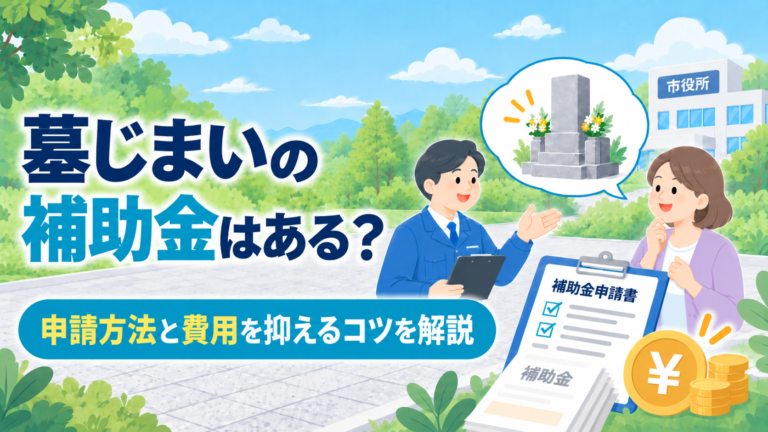 墓じまいで使える補助金はある？申請方法と費用を抑えるコツを解説