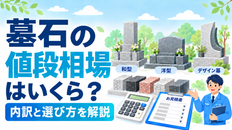 墓石の値段相場はいくら？内訳と選び方を解説